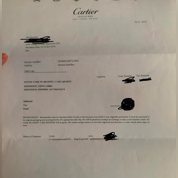 Cartier Silver Watch with Blue Accents - Picture 13 of 16